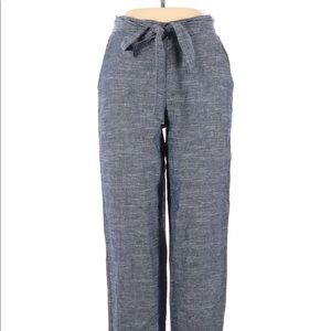 Max Studio High-waisted Navy Linen Pants | XS